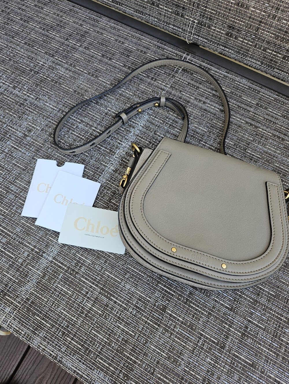 Chloe Nile Bracelet Handbag Small Motty Grey - Picture 7 of 17